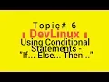 Bash Shell Scripting - Topic 6