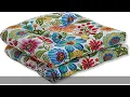 Pillow Perfect Gregoire Prima Tufted Seat Cushions Round Back 19 x 19 Blue 2