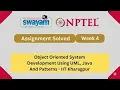 NPTEL Object Oriented System Development Using UML Java And Patterns Week 4 Assignment Solution2026