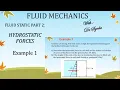 Example 1 - Hydrostatic Forces
