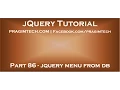 jQuery dynamic menu from database in asp net