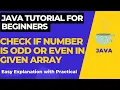 How to check number is Odd or Even in Array Odd Even in array