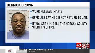 Morgan County authorities search for work-release inmate who didn t return to jail