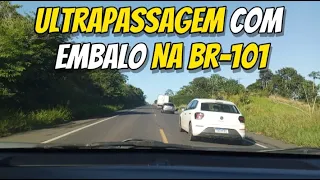 ULTRAPASSAGEM COM EMBALO NA BR-101 / BAHIA 