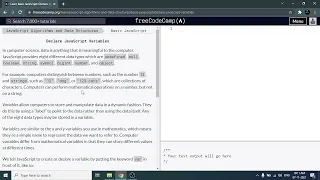 Declare JavaScript Variables - Freecodecamp org 2 Basic JavaScript Compact Coder