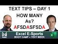 Count occurrences of text - Excel World Cup Boot Camp Day 1