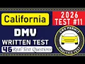 2026 California DMV Written Test 11 46 Real Test Questions California DMV Practice Test