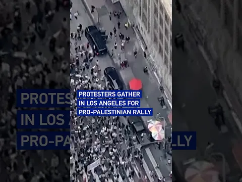 Protesters gather in Los Angeles for pro-Palestinian rally