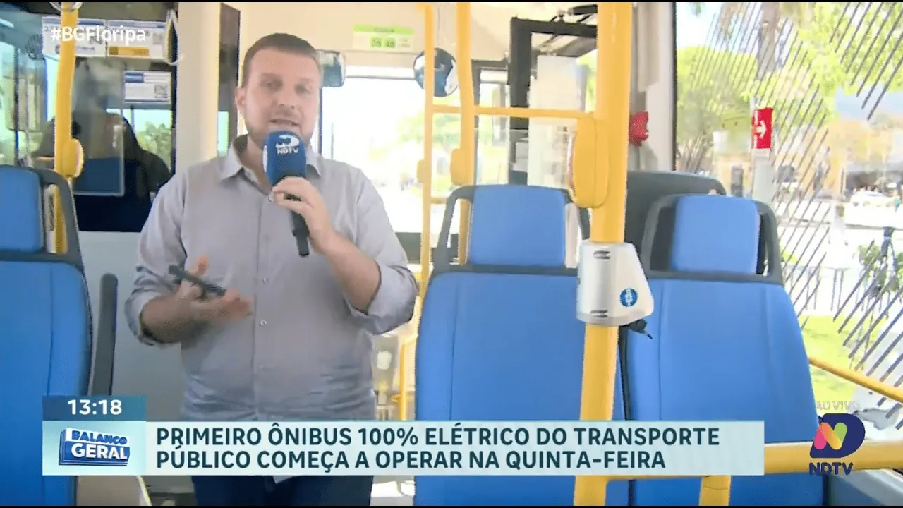 Florianópolis inaugura primeiro ônibus elétrico no transporte coletivo