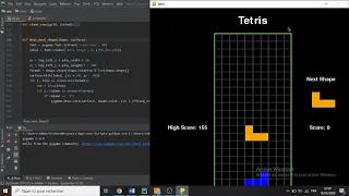 python project tetris game