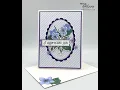 Stampin UP Framed Violets Violet Dreams DSP Sneak Peek Thank You Card Online Exclusives
