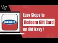 How To Redeem Old Navy Gift Card Online