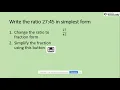 Simplifying ratios using a calculator