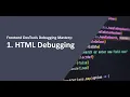 1 Frontend DevTools Debugging Mastery Course HTML debugging