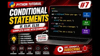 Python Tutorial Conditional Statements in Python if elif else Explained