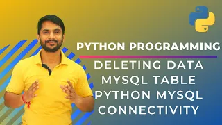 Deleting MySQL Data Thorough Python Code Python MySQL Connectivity In Hindi