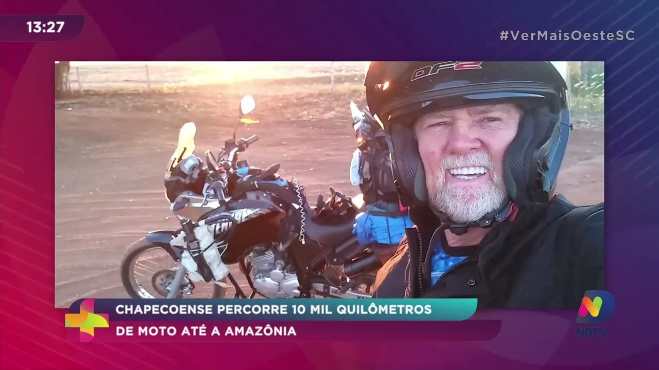 Morador de Chapecó realizou viagem de moto até a Amazônia