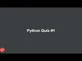 Python Quiz 1