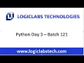 Python Day 3 Batch 121