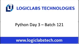 Python Day 3 Batch 121