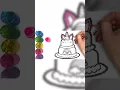 Drawing and Coloring Unicorn Cake