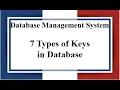 Lec 03 7 Types of Keys in Database DBMS Bangla Tutorial