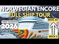 NCL ENCORE Full Ship Tour with Deck Plan ALASKA 7 DAY CRUISE 2026 Norwegian Walkthrough