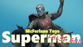 mcfarlane toys batman v superman dawn of justice false god superman action figure unboxing review