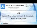 BricsCAD V19 Tutorial 46 How to use Group Area List ID Coordinates Commands