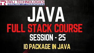 Become a FULL STACK Java MASTER IO Package in Java
