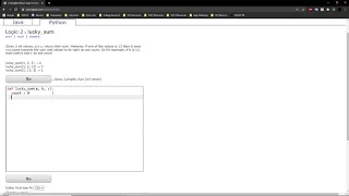 Logic-2 lucky - sum Python Tutorial Codingbat com