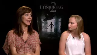 The Conjuring 2 Frances O Connor Madison Wolfe Movie Interview ScreenSlam