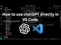 How to use chatGPT directly in VS Code with Code GPT