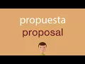 Como se dice propuesta en ingles