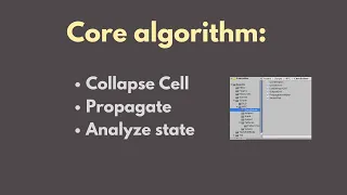 Wave function collapse Tutorial 19 Coding - Core algorithm Part 3