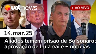 Aliados de Bolsonaro temem prisão antes do Natal; governo Lula tem queda na aprovação e + |UOL News