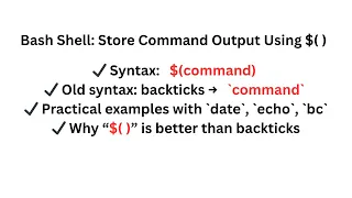 Command Substitution in Bash Shell Scripting Basics
