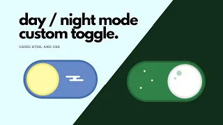Custom Toggle Animation Using HTML And CSS Switch Day Night