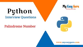 Palindrome Number Python Programs in Hindi for Interviews