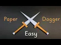 Origami Dagger Easy Paper Knife Origami Knife Origami Weapons Easy