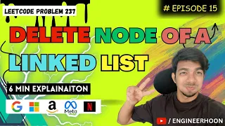 Delete Node Of A Linked List Leetcode problem 237 Placement Series