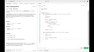 leetcode 392 Is Subsequence two pointer