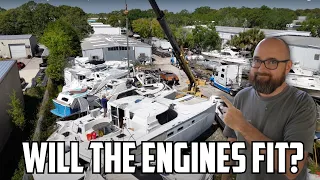 ⛵️ Engines for the hurricane-damaged catamaran. Ep.623