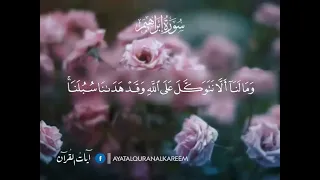 و م ا ل ن ا أ ل ا ن ت و ك ل ع ل ى الل ه و ق د ه د ان ا س ب ل ن ا تلاوة خاشعة إسلام صبحي 