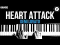 Download Lagu Demi Lovato - Heart Attack Karaoke SLOWER Acoustic Piano Instrumental Cover Lyrics