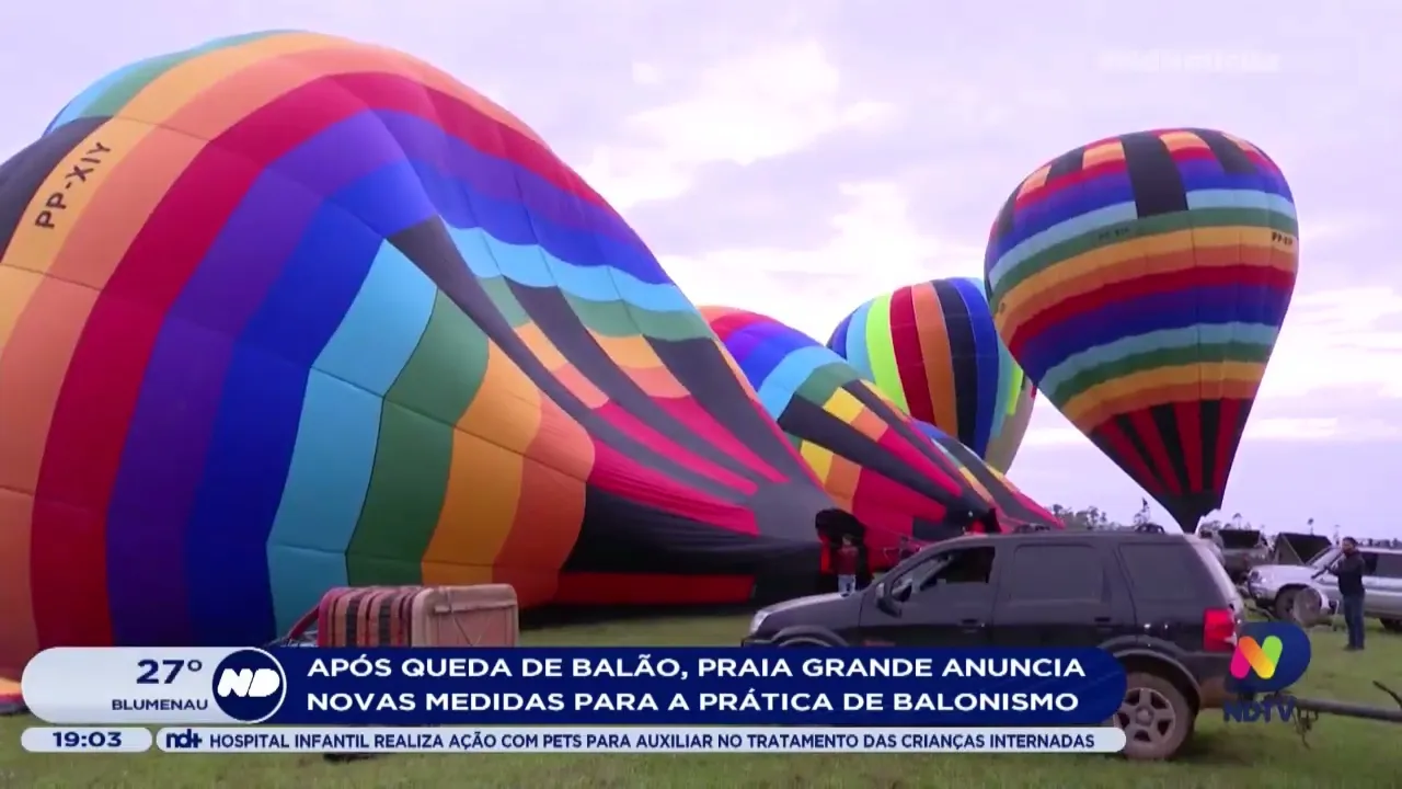 Após queda de balão, Praia Grande anuncia novas medidas para a prática de balonismo