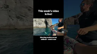 Paddle boarding around volcanic spines before work 🤯😍 Watch the full video on our channel