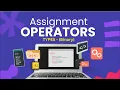 Assignment Operator Binary Operator Operator
