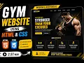 Build a Gym Website Landing Page Pure HTML CSS ASMR Coding No Talking