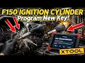 Ford F150 How to remove the ignition cylinder Program new key with xtool step by step